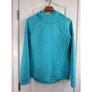 Levelwear Verve Kenzie Pullover Hoodie Arctic Blue Jacquard Texture Women's M